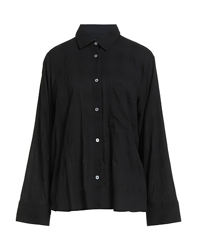 ELVINE Solid colour shirts & blouses Black 100% Cotton