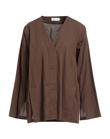 ELVINE Camicie e bluse tinta unita Cioccolato 100% Cotone