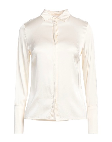 MANILA GRACE Solid colour shirts & blouses Ivory 97% Viscose, 3% Elastane