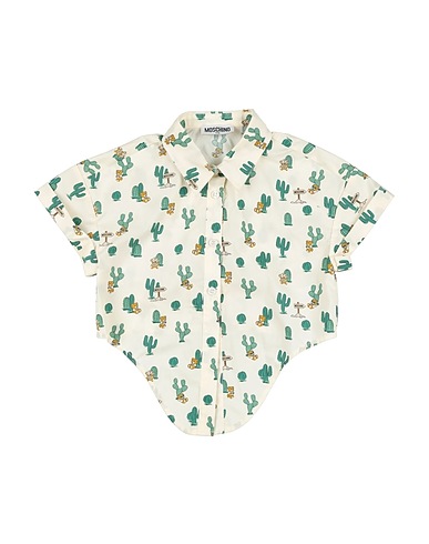 MOSCHINO KID Hemden und Blusen mit Muster Off white 100% Baumwolle