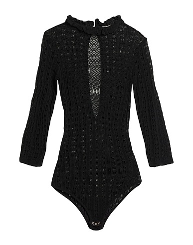 ELISABETTA FRANCHI TOPWEAR Black 88% Viscose, 12% Polyester