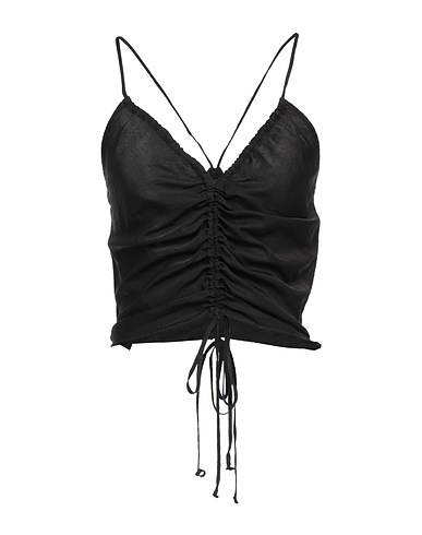 ANDREA YA' AQOV Top Black 65% Cupro, 35% Cotton