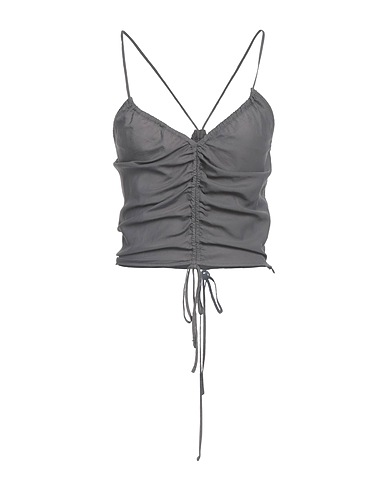 ANDREA YA' AQOV Top Grau 65% Cupro, 35% Baumwolle