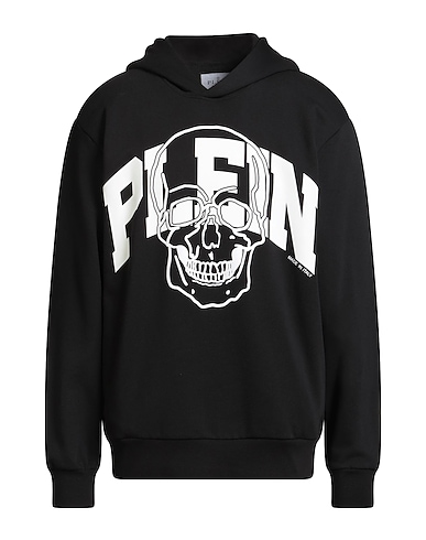 PHILIPP PLEIN Hooded sweatshirt Black 100% Cotton
