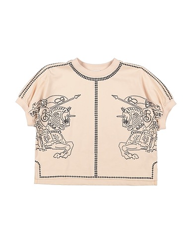 BURBERRY T-shirt Beige 100% Cotton, Elastane