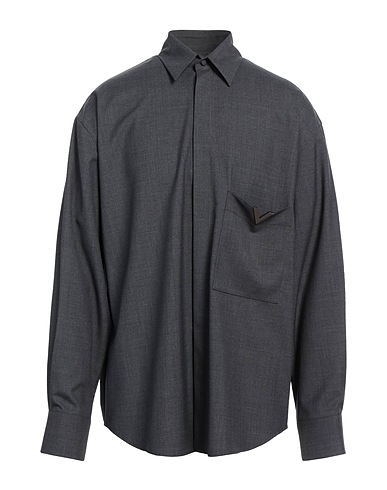 VALENTINO GARAVANI Shirts Grey 100% Virgin Wool