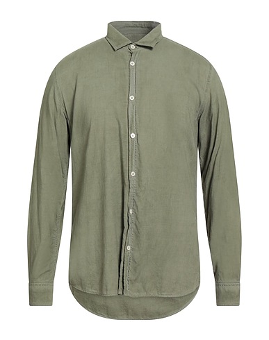 MESSAGERIE Camicia tinta unita PATRIZIO PISCAGLIA Verde militare 100% Cotone