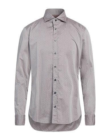 BASTONCINO Patterned shirt Grey 100% Cotton