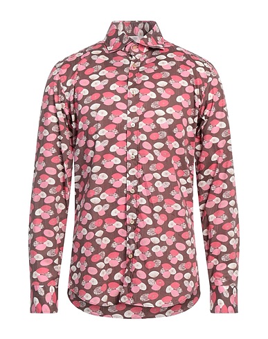BASTONCINO Patterned shirt Khaki 100% Cotton