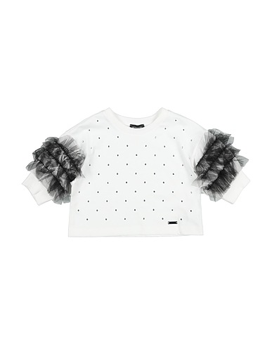 MONNALISA T-shirt White 100% Cotton, Polyamide, Elastane