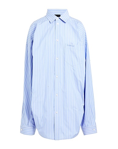 BALENCIAGA Striped shirt Light blue 100% Cotton, Polyester