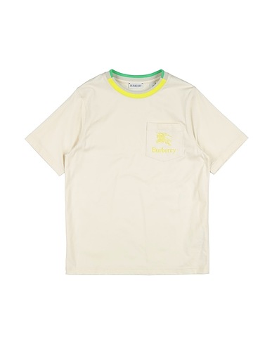 BURBERRY T-shirt Cream 100% Cotton, Polyamide, Elastane