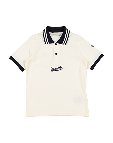MONCLER Polo Avorio 100% Cotone