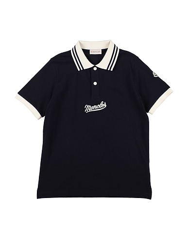 MONCLER Polo shirt Midnight blue 100% Cotton