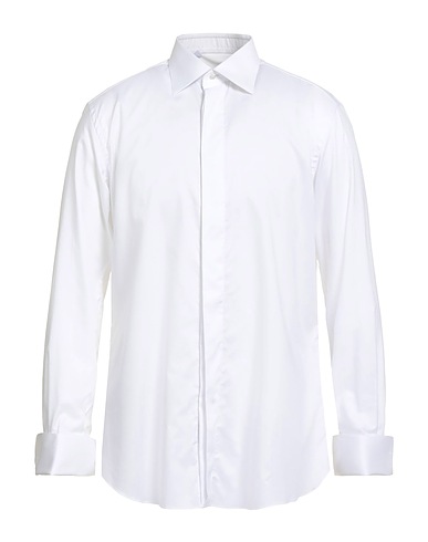 BRIONI Solid color shirt White 100% Cotton