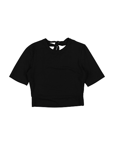 UNLABEL T-shirt Nero 97% Cotone, 3% Elastan