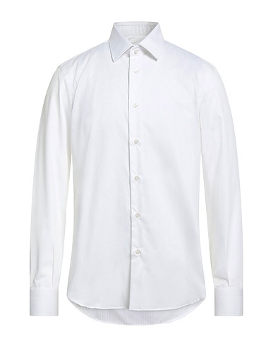 SARTORIO Solid colour shirt Off white 100% Cotton