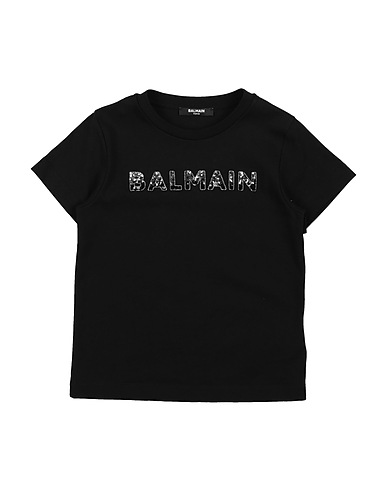 BALMAIN T-shirt Black 100% Cotton, Polyester, Viscose