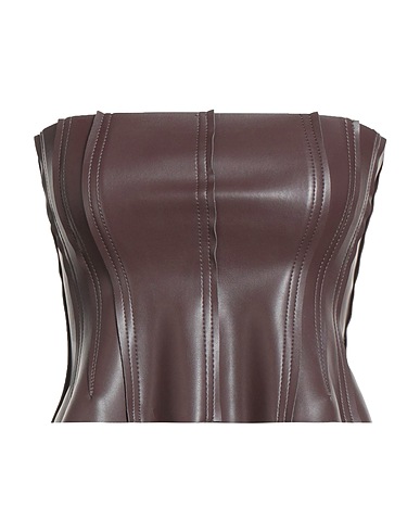 NORMA KAMALI Top Chocolate brown 100% Polyurethane
