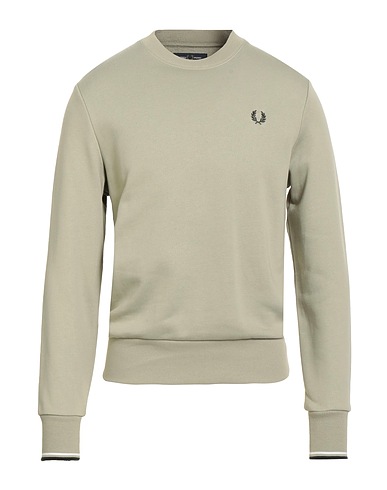 FRED PERRY Sweatshirt Sage green 79% Cotton, 21% Polyester
