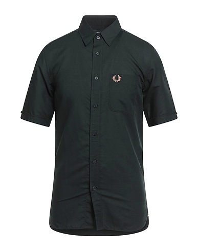 FRED PERRY リネンシャツ ダークグリーン リネン 54% / コットン 46%