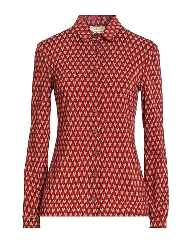 SIYU Chemises et chemisiers fantaisie Rouge brique 95% Viscose, 5% Élasthanne
