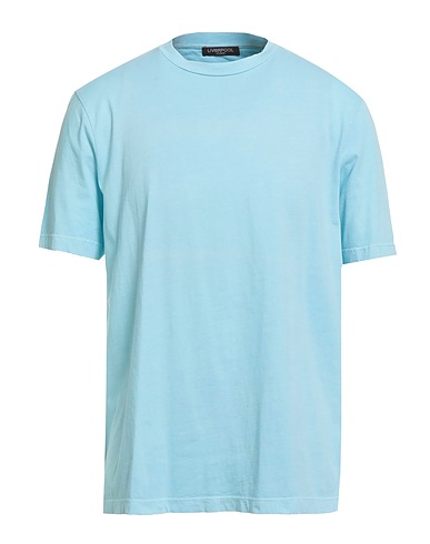 LIVERPOOL STORIES Basic T-shirt Sky blue 100% Cotton