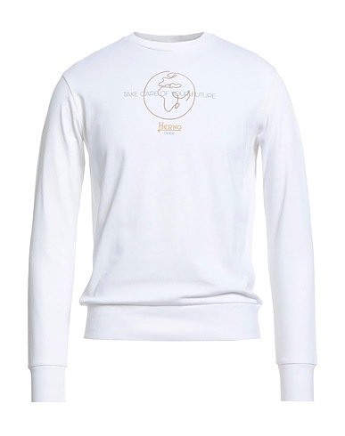 HERNO Sweatshirt GLOBE White 100% Cotton