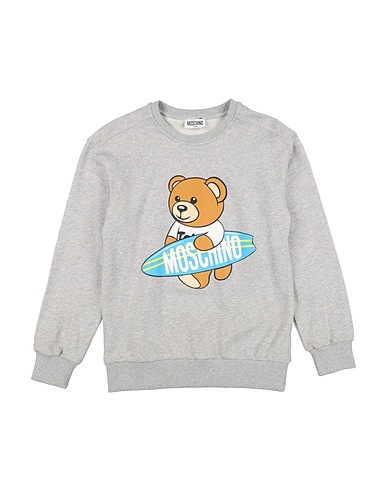 MOSCHINO TEEN Sweatshirt Light grey 100% Cotton, Elastane