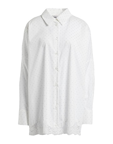 ERMANNO FIRENZE Shirts White 65% Cotton, 32% Polyamide, 3% Elastane