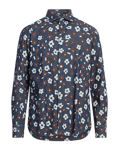 BASTONCINO Patterned shirt Blue 100% Cotton