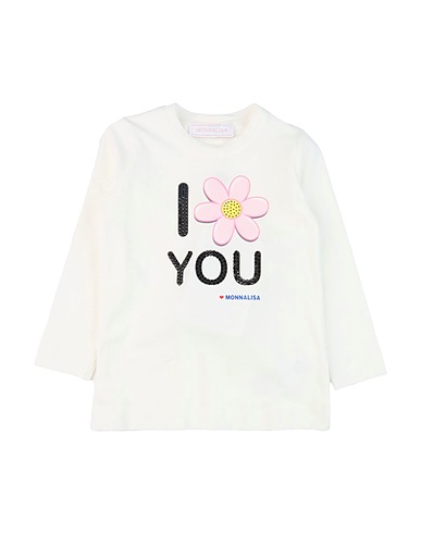 MONNALISA T-shirt White 95% Cotton, 5% Elastane