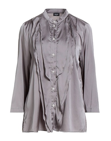 EMME by MARELLA Solid color shirts & blouses Grey 97% Polyester, 3% Elastane