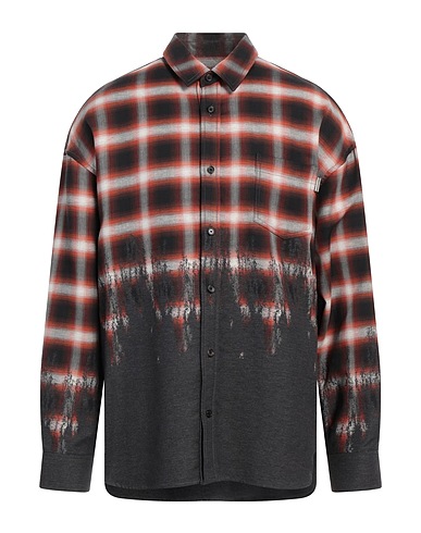 JUUN.J Camicia a quadri Ruggine 100% Cotone