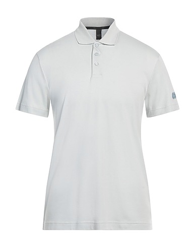 ALPHATAURI Polo shirt Sky blue 50% Cotton, 50% Modal