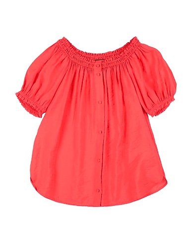EMPORIO ARMANI Solid color shirts & blouses Tomato red 81% Viscose, 19% Polyamide