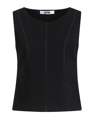 GRIFONI Top Black 69% Viscose, 25% Polyamide, 6% Elastane
