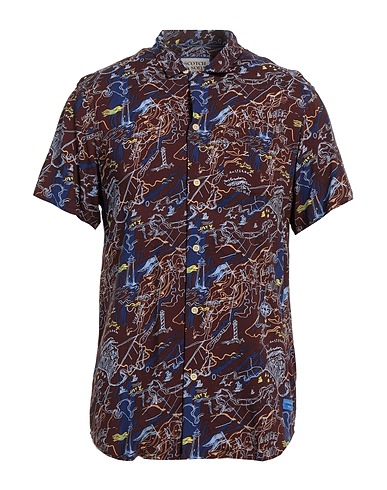 SCOTCH & SODA Patterned shirt Chocolate brown 100% Viscose
