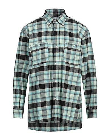 FACETASM Checked shirt Turquoise 100% Cotton