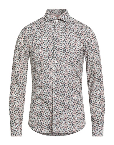 BASTONCINO Hemd mit Muster Grau 100% Baumwolle