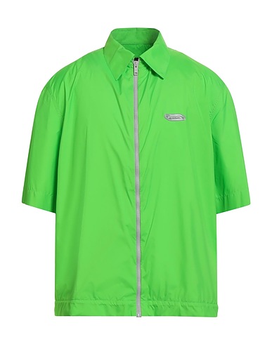 GIVENCHY Solid color shirt Green 100% Polyester