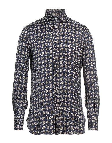 STILE LATINO Patterned shirt Midnight blue 100% Viscose