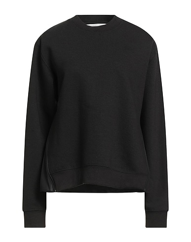 SHIRTAPORTER Sweatshirt Black 80% Cotton, 20% Polyester, Acetate, Silk