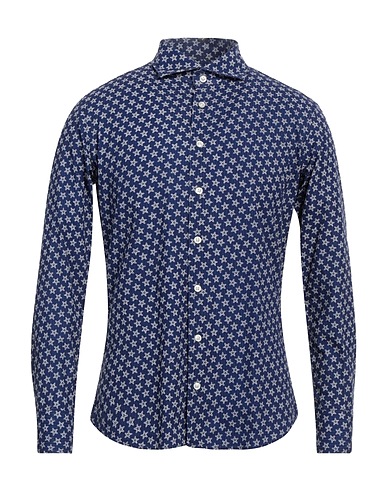BASTONCINO Patterned shirt Blue 100% Cotton