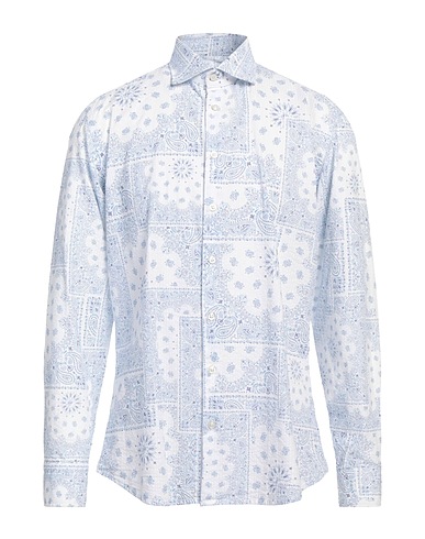 BASTONCINO Patterned shirt Light blue 100% Cotton