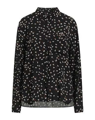 DES PETITS HAUTS Camisas y blusas de flores Negro 100% Viscosa