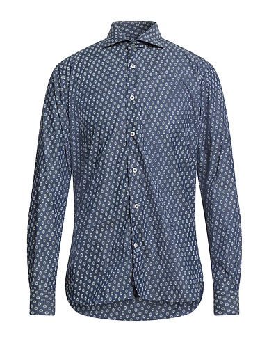 EDIZIONI LIMONAIA Patterned shirt Navy 100% Cotton
