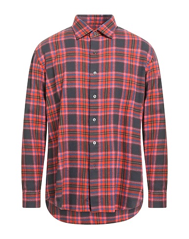 SALVATORE PICCOLO Camicia a quadri Piombo 100% Cotone