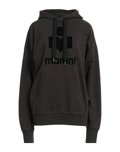 MARANT ÉTOILE Hooded track jacket  Black 60% Organic cotton, 28% Cotton, 12% Recycled polyester, Polyamide