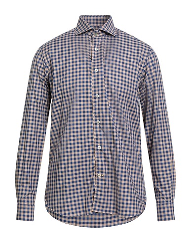 EDIZIONI LIMONAIA Chemise à carreaux Bleu 100% Coton